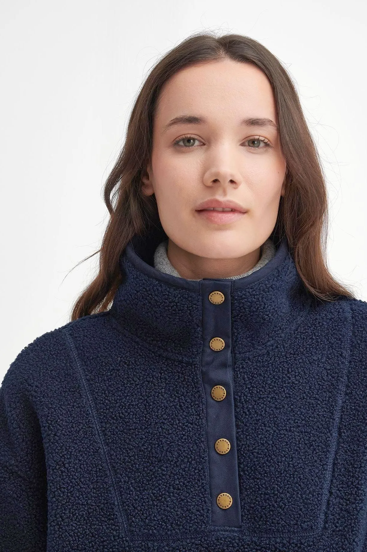 Barbour Fleece Woodside Sherpa Fleece in Navy LOL0615NY73