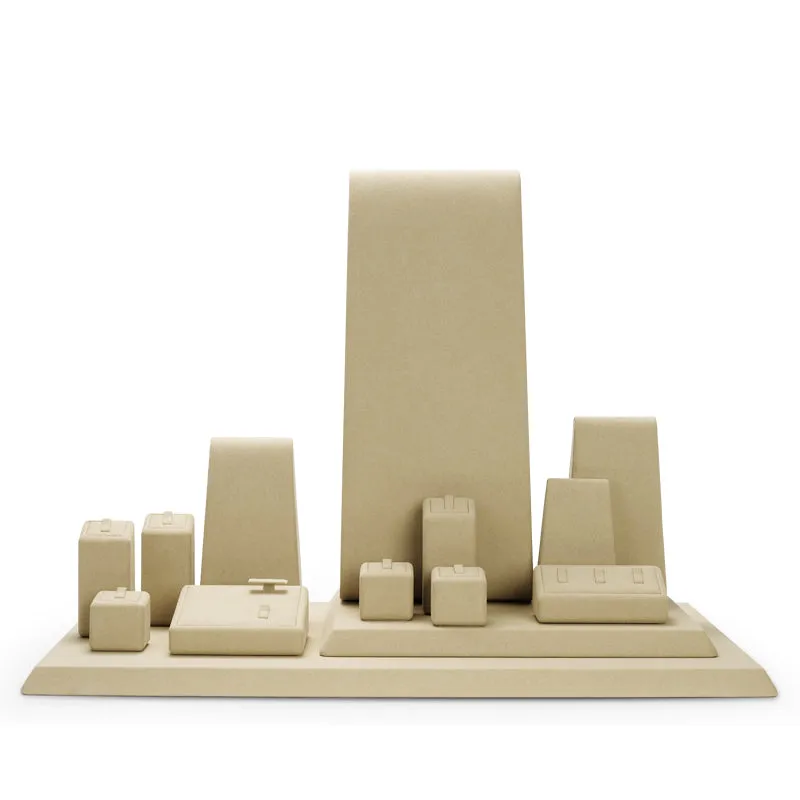 Beige Microfiber Jewelry Set TT112