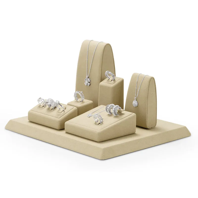 Beige Microfiber Jewelry Set TT112