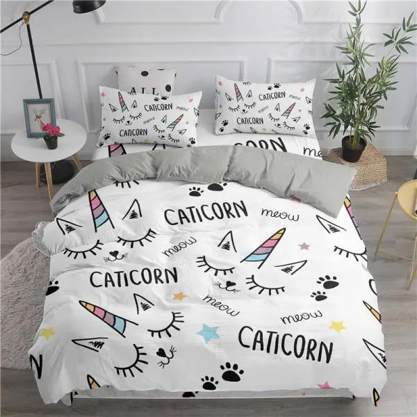 Cat Unicorn Bed Set