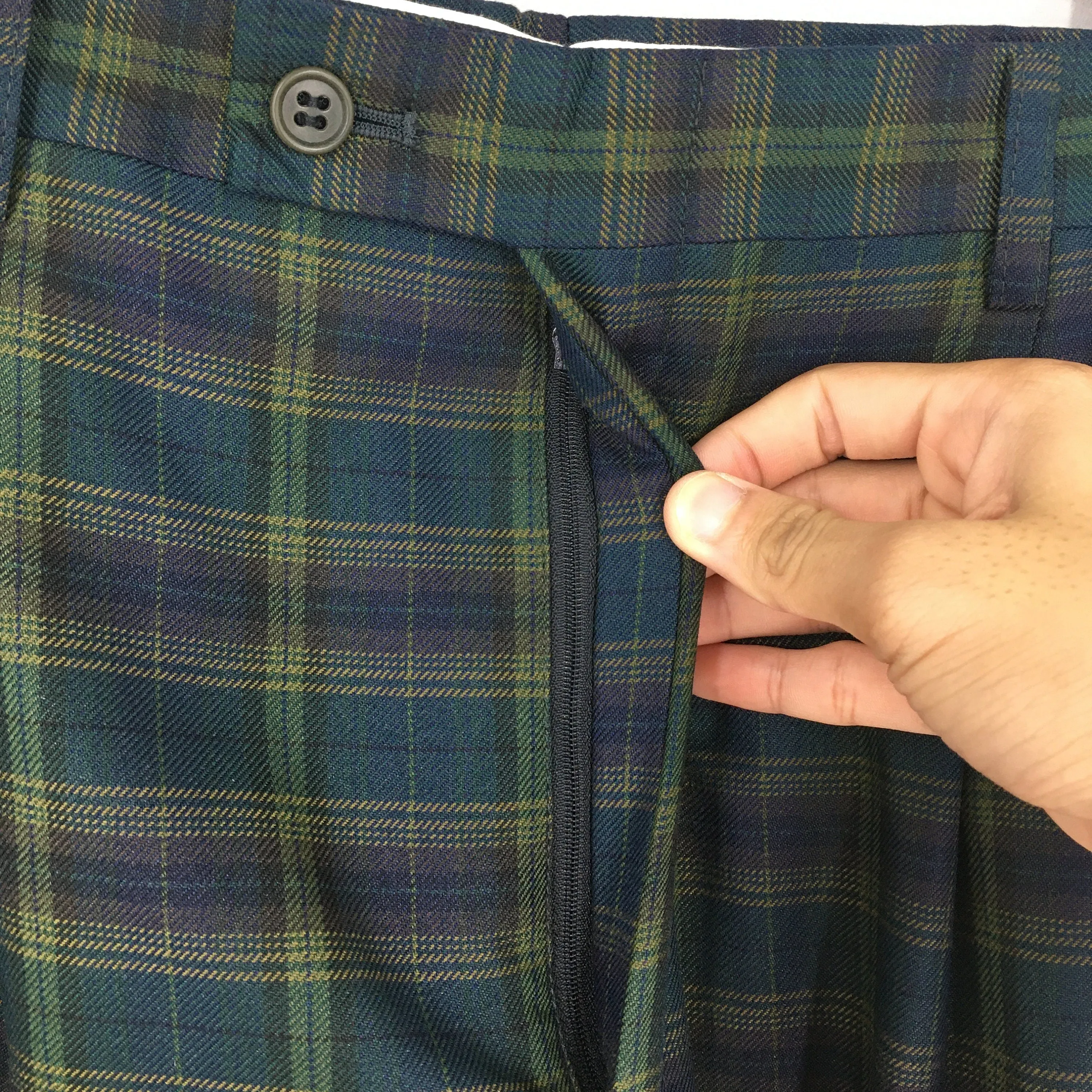 Lancel Paris Tartan Checkered Casual Pants Size 32x27.5