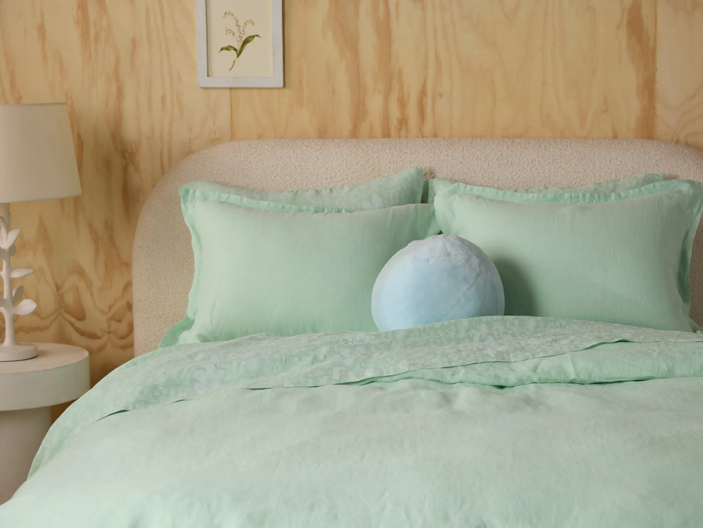 le FLEUR* Shearling Sphere Pillow (Geneva Blue)
