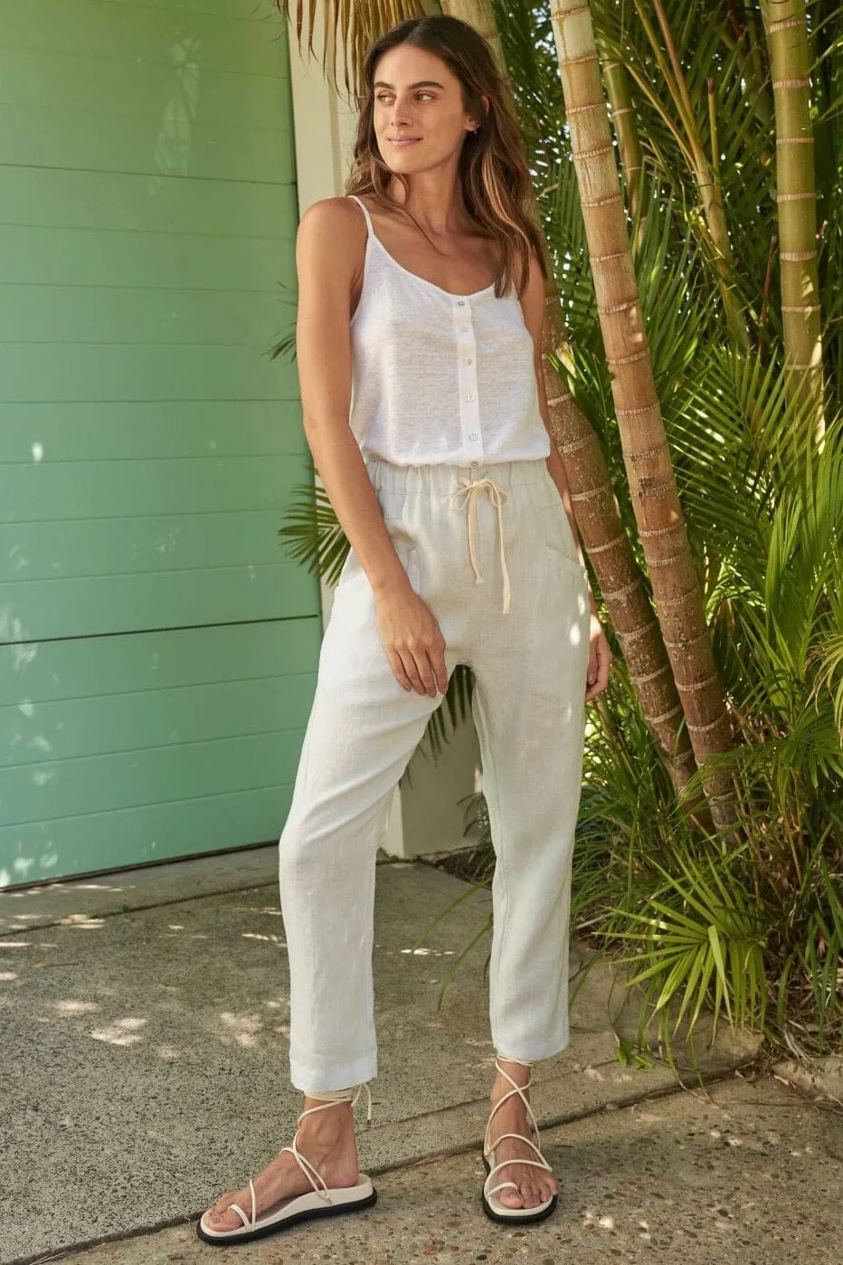 Luxe Linen Pants - Natural