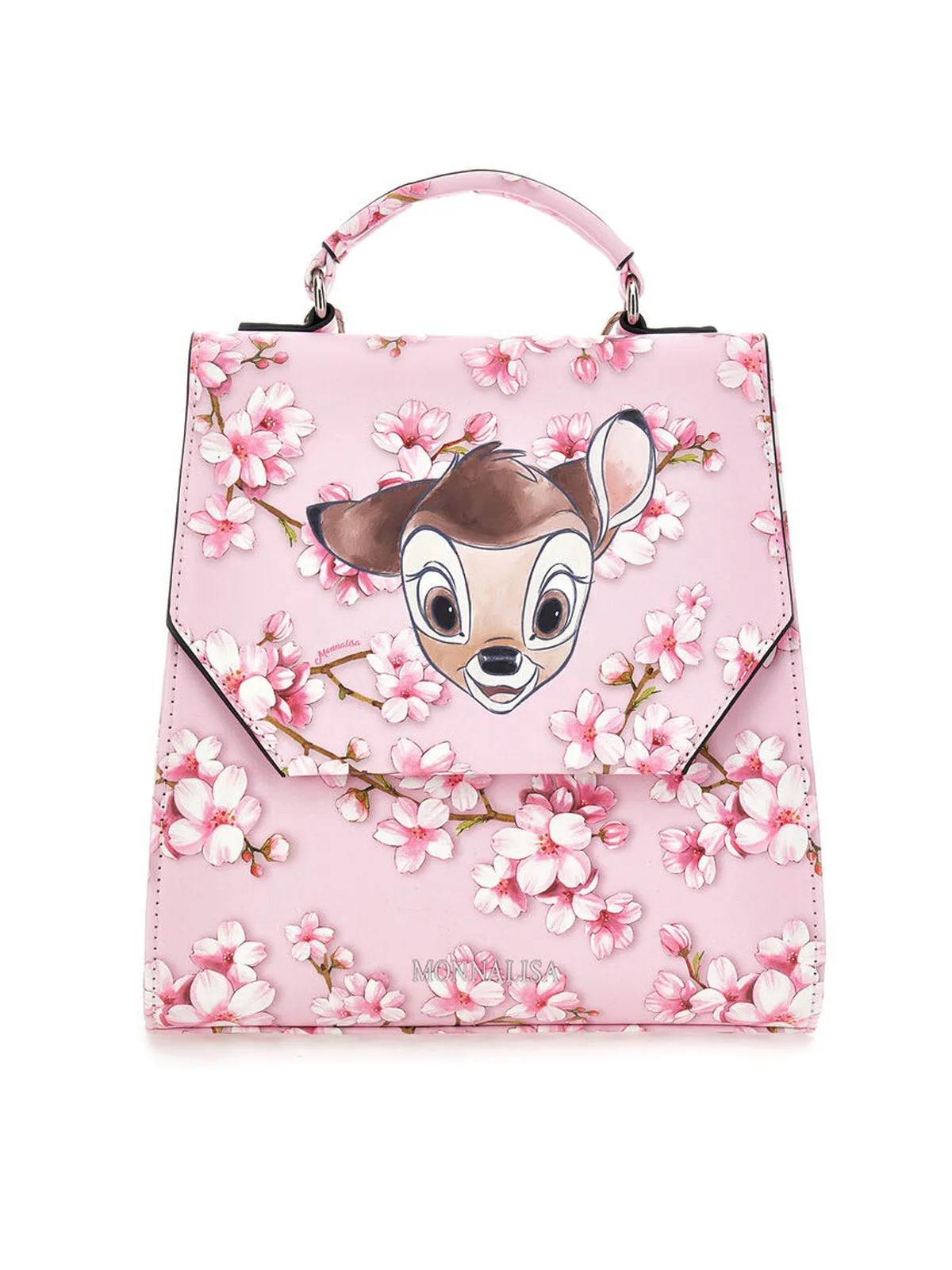 Monnalisa- Girl's fabric backpack with Bambi print-19E001-90