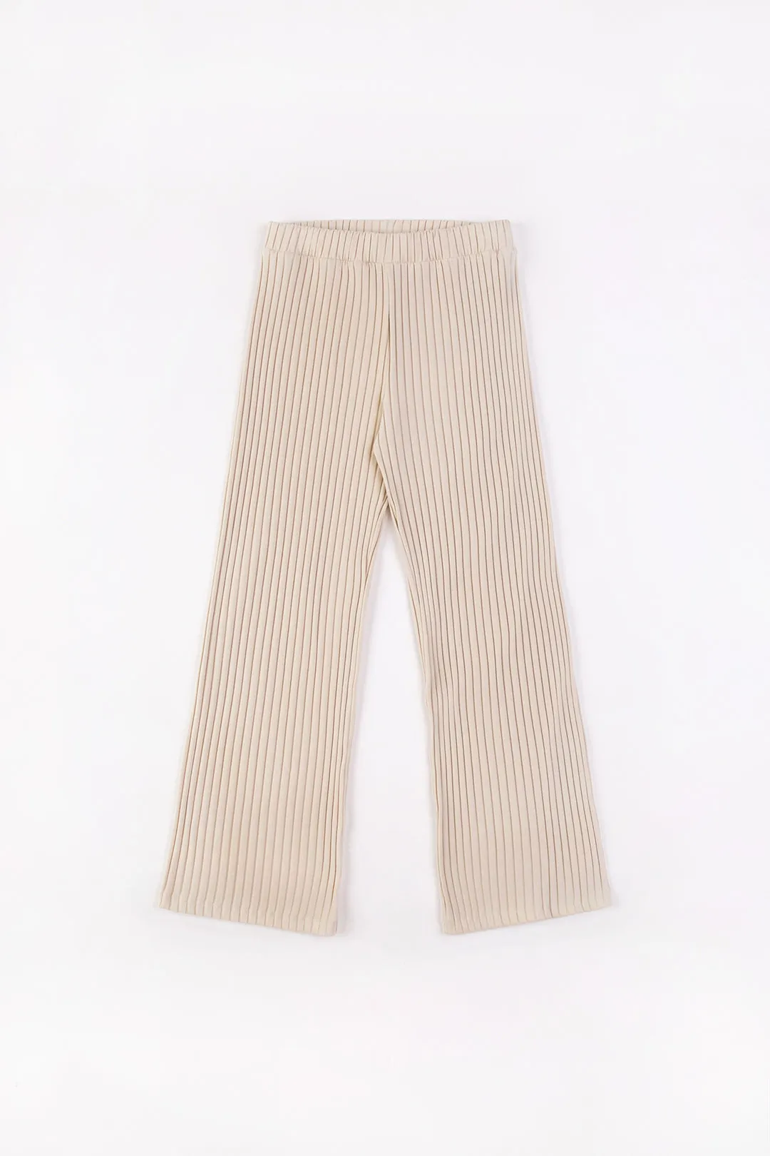 ribbed cotton pants - summer sand