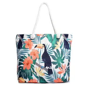 Toucan Tropical Tote Beach Bag