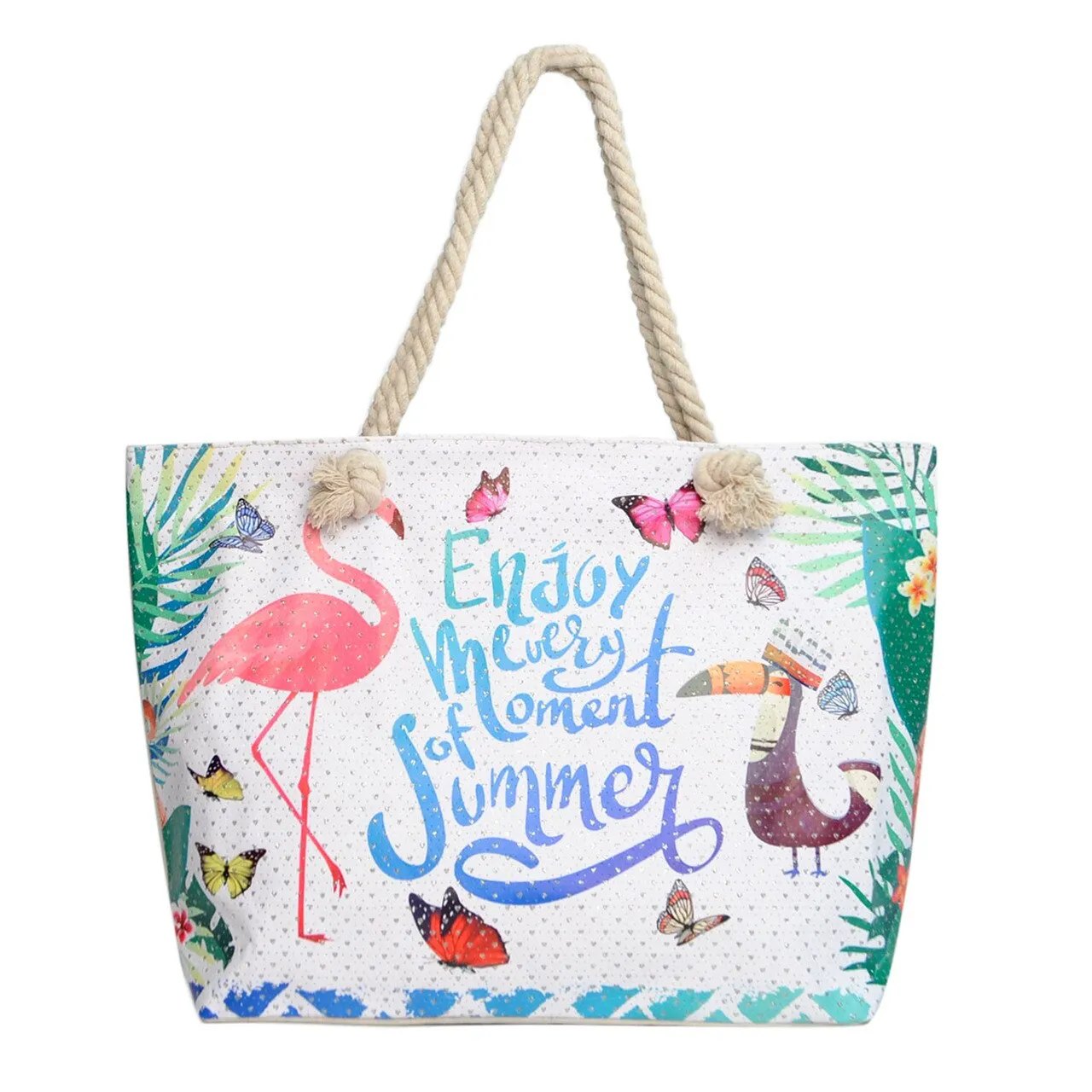 Tropical Rhinestones Tote Bag