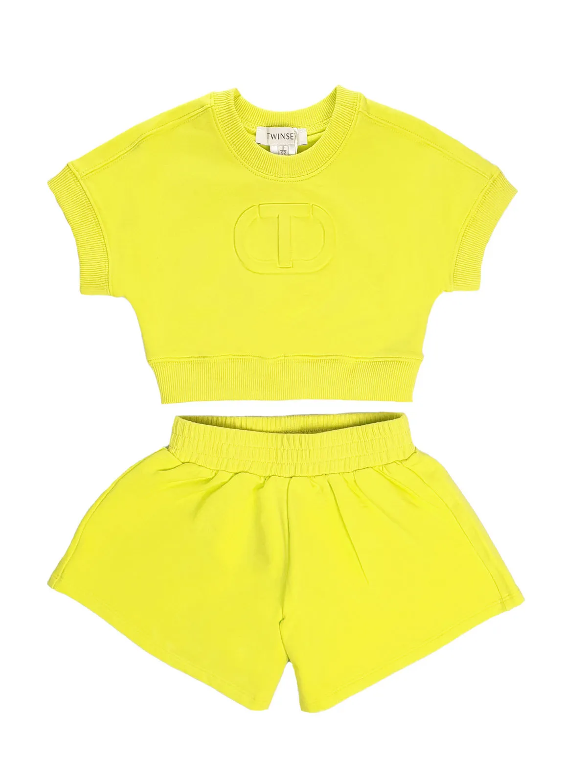 Twinset-Girl's shorts set with embossed logo-251GJ2580