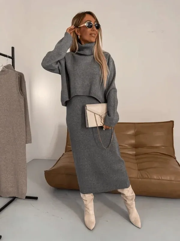 Warm Dress - Turtleneck Sweater